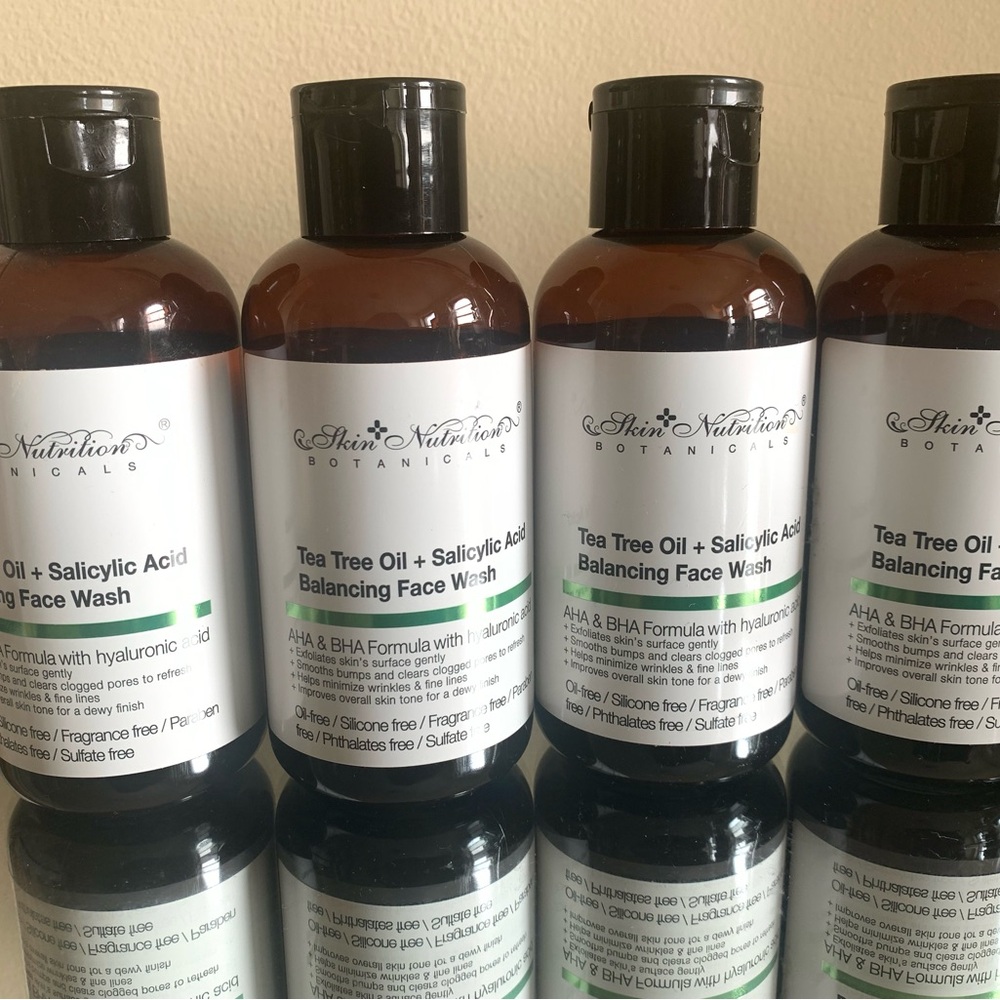 (Lot X 4)SKIN NUTRITION Tea Tree 0il + Salicylic Acid Balancing Face Wash- NWT